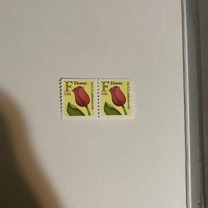Vintage F Flower Stamps